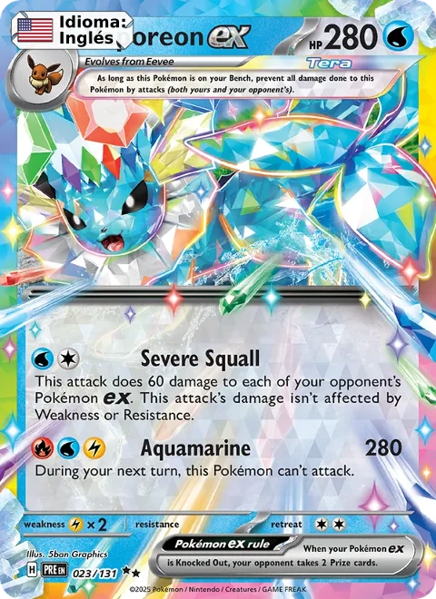 Vaporeon ex (023) — Prismatic Evolutions