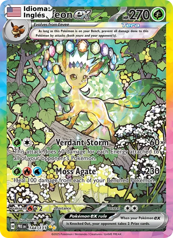 Leafeon ex (144) — Prismatic Evolutions
